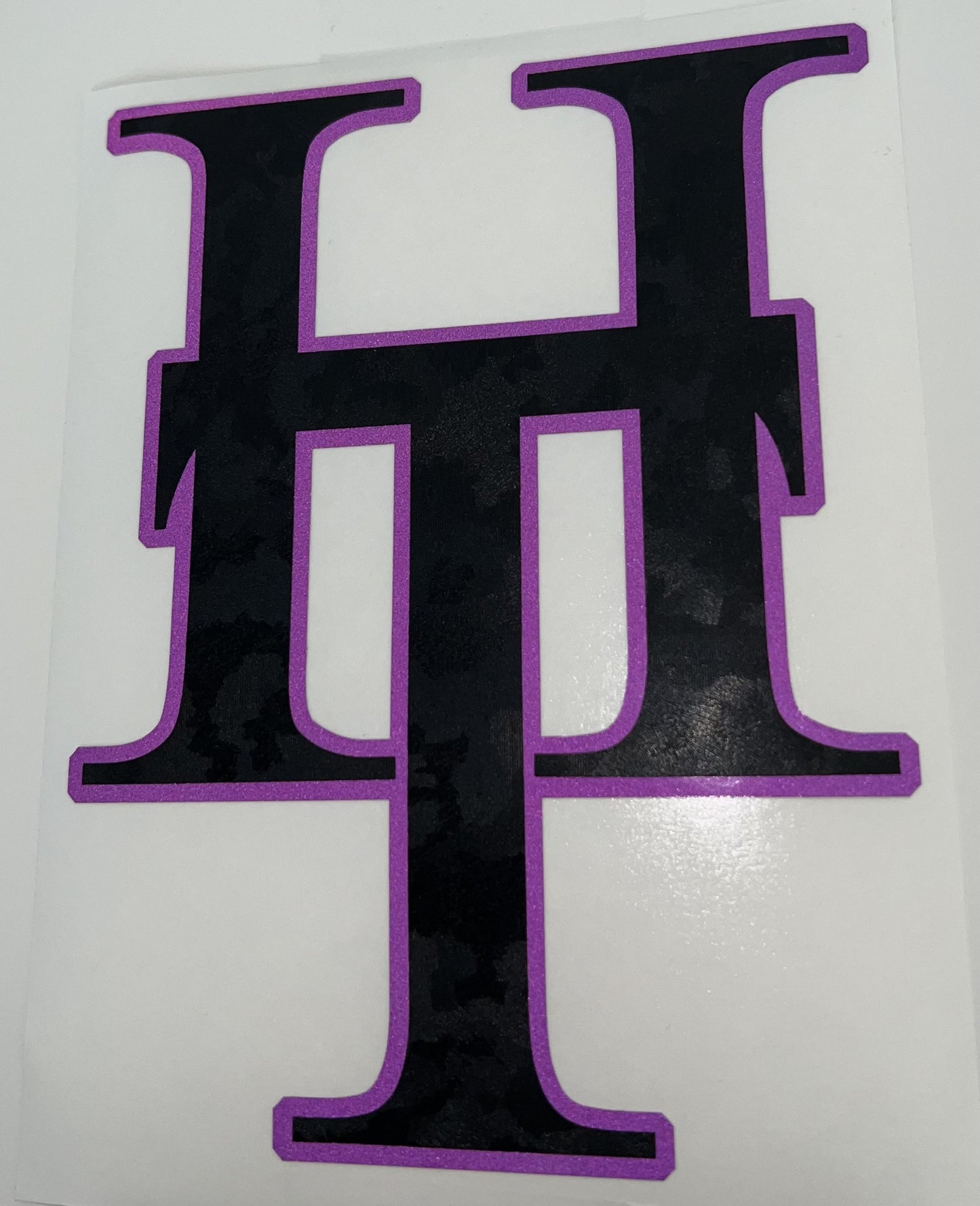 Decal - Double Layer Reflective Outline Forged CF Center