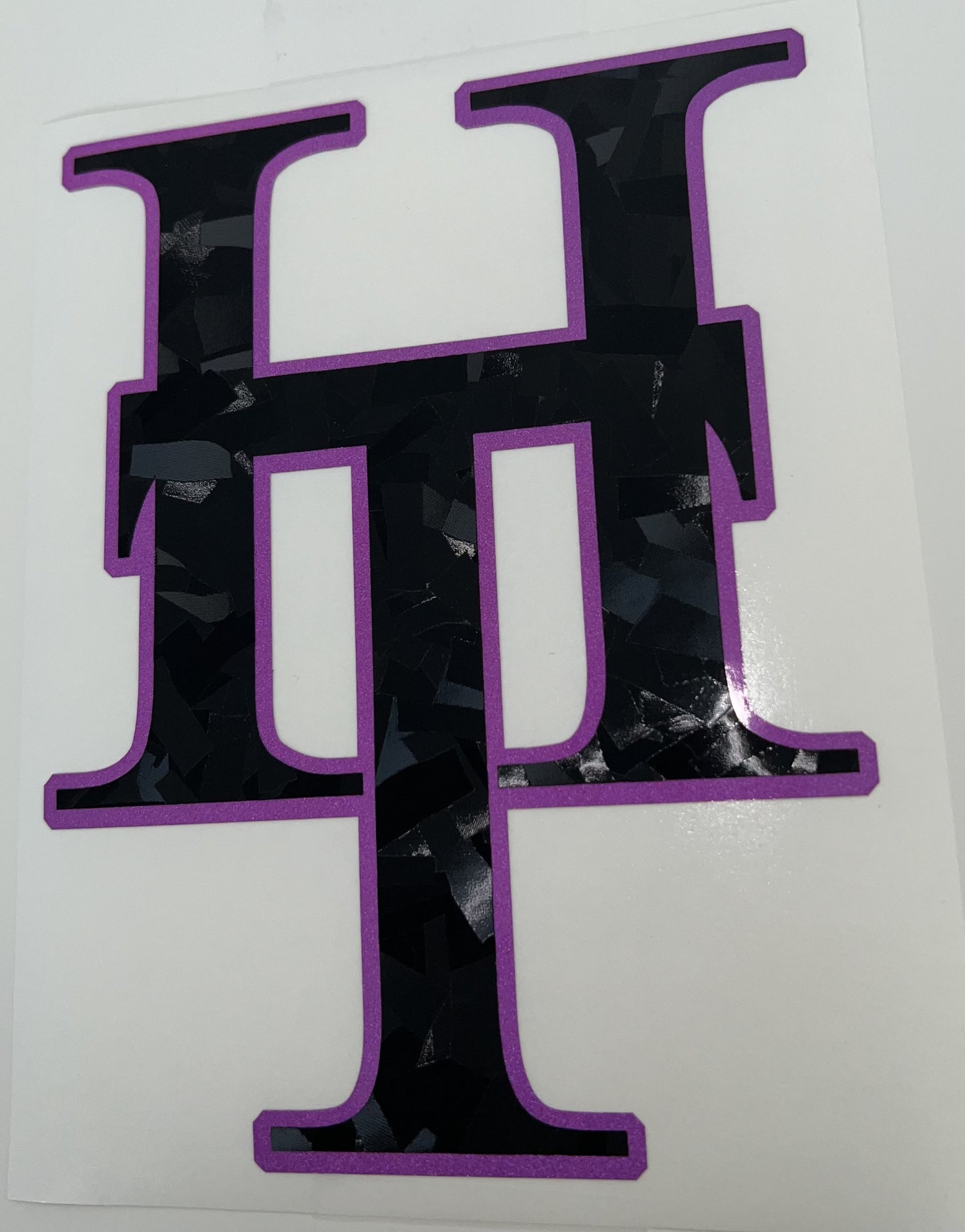 Decal - Double Layer Reflective Outline Broken CF Center