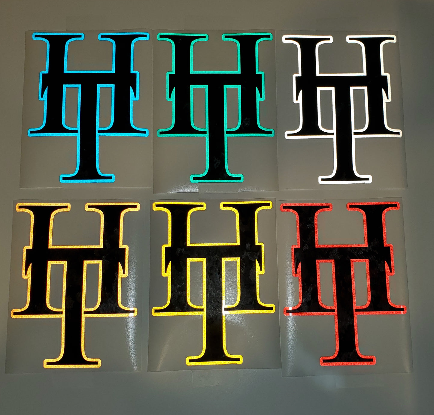 Decal - Double Layer Reflective Outline Forged CF Center