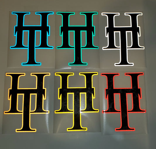 Decal - Double Layer Reflective Outline Forged CF Center