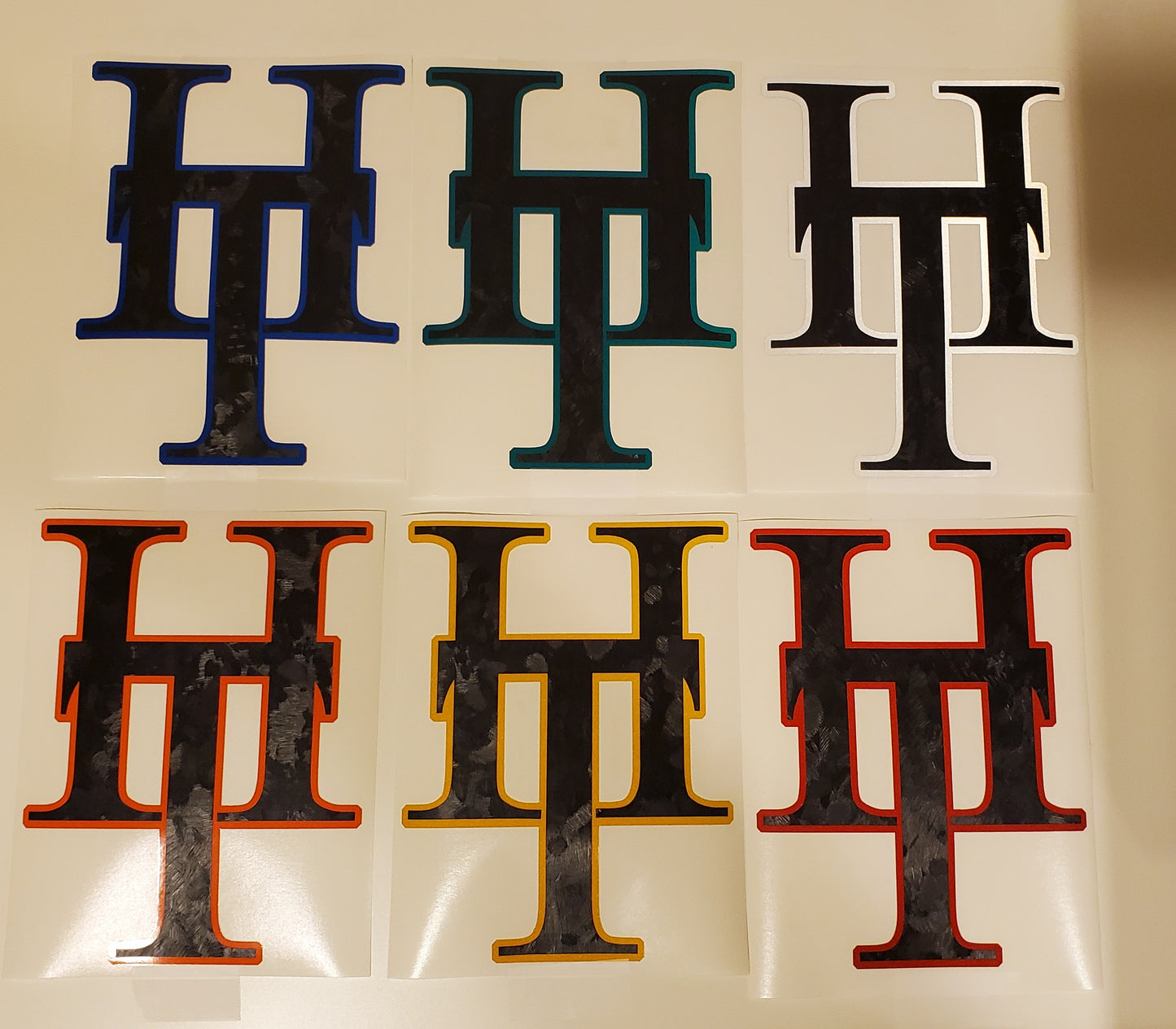 Decal - Double Layer Reflective Outline Forged CF Center