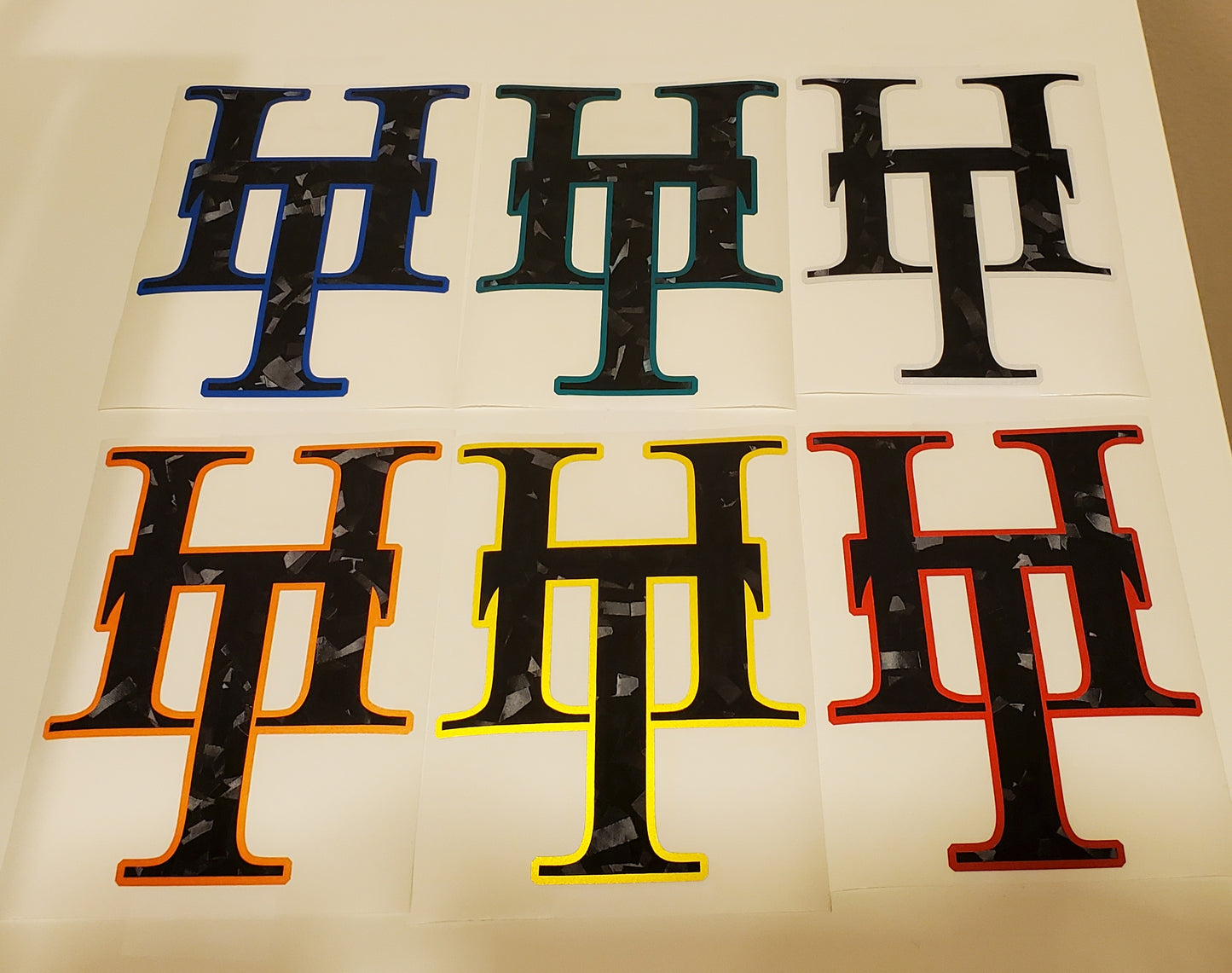 Decal - Double Layer Reflective Outline Broken CF Center